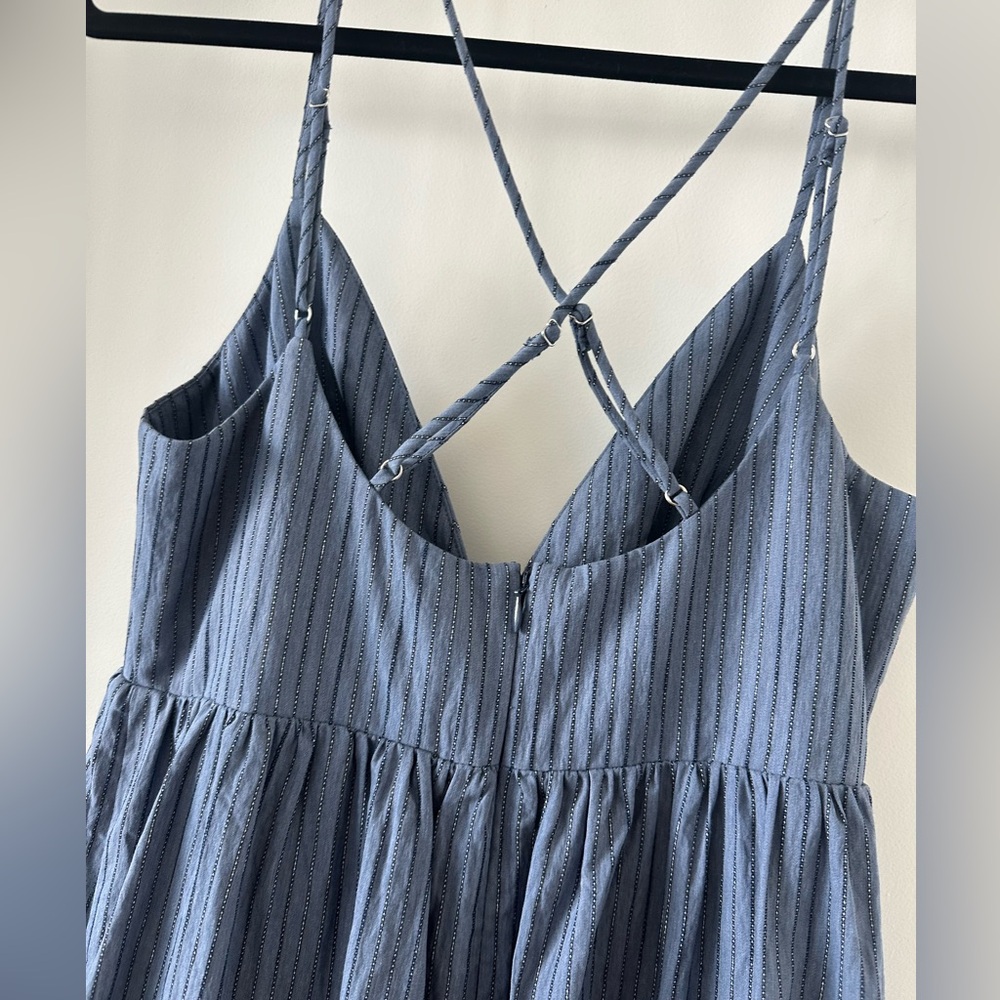 cinq a sept Blue Striped Midi Dress - Picture 10 of 10